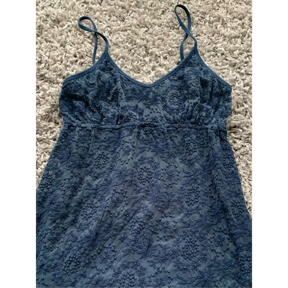 HARD TAIL FOREVER BLUE LACE LINED SUN TANK DRESS SZ M - Picture 6 of 8